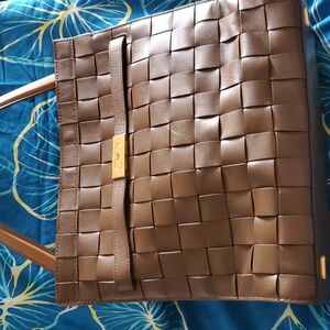 Tory Burch Lee Radziwill Woven Double Bag